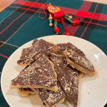 Homemade English toffee