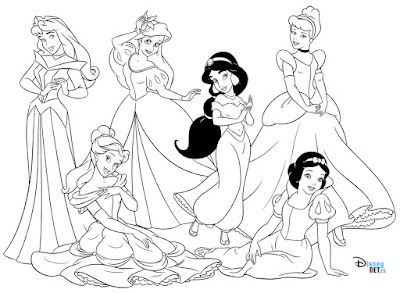 Desenhos para Colorir das Princesas Disney