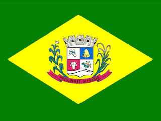 Bandeira de Presidente Olegário MG