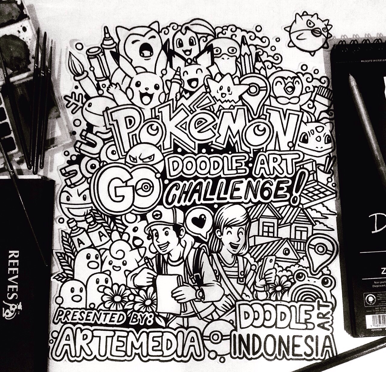 WRITING With CHEMISTRY Kontes Doodle Art Challenge POKEMON GO