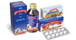 Difference between super apeti and super apeti plus tablet and syrup