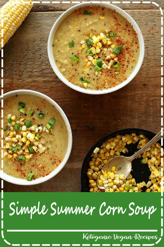 9-ingredient simple summer chowder with corn and potatoes. Blend for a creamier soup, or leave as is for a brothy soup with more texture.