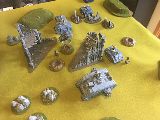 40k SW vs GSC Deployment Space Wolves force