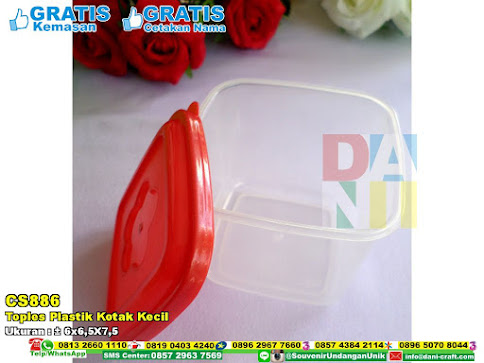 Toples Plastik Kotak Kecil Souvenir Pernikahan