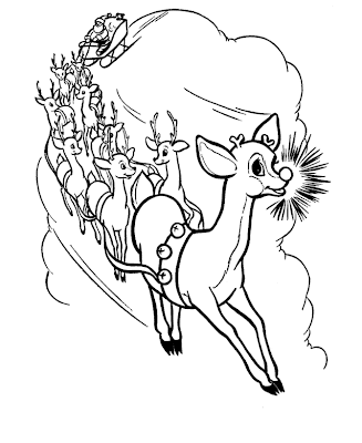 Christmas Reindeer Coloring Pages 