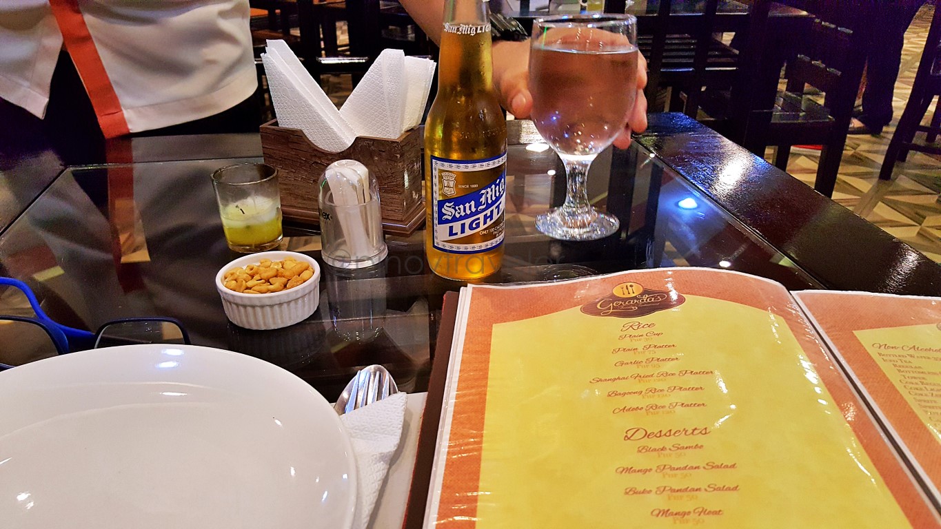 free peanuts served with beer at Gerarda's Family Restaurant, CPG Ave., Tagbilaran