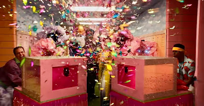 Confetti heavy Revenge party scene in mean girls 2024