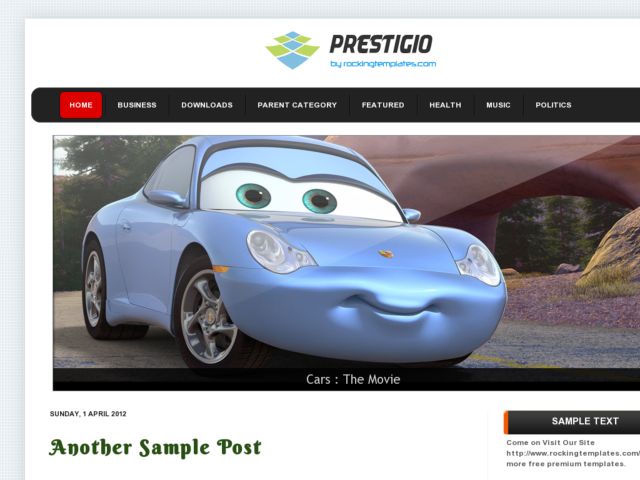 Prestigio Blogger Template