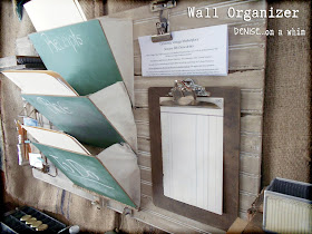 Junky wall Organizer via http://deniseonawhim.blogspot.com