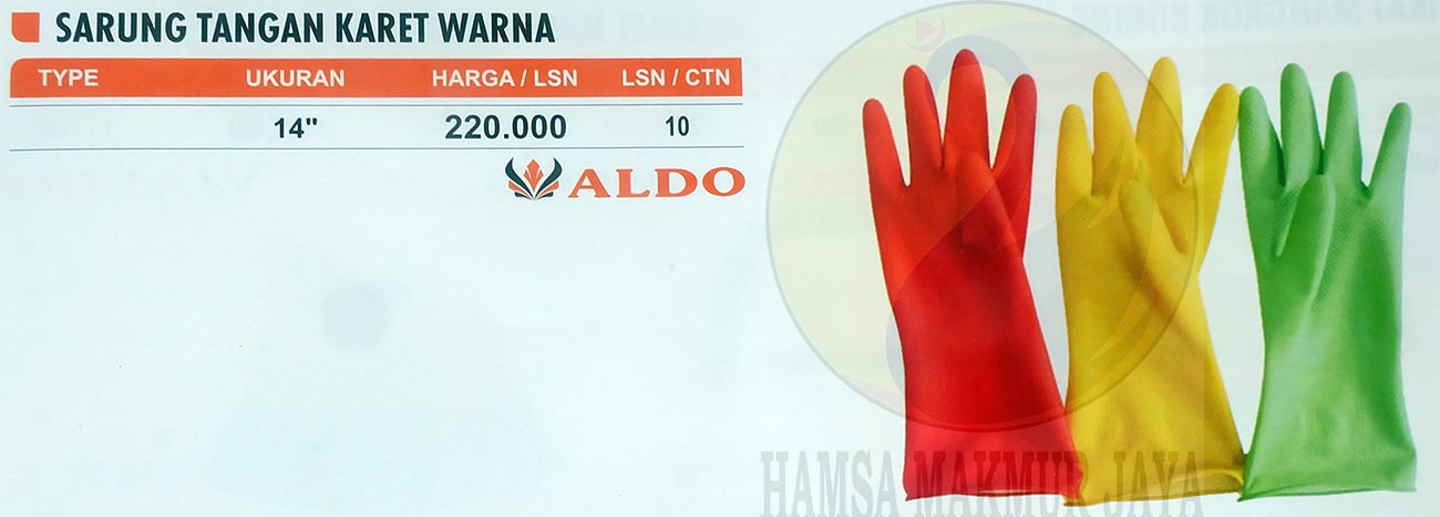 Hamsa Makmur Jaya: Aldo - Sarung Tangan Karet Warna