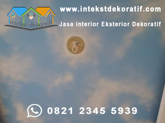 Jasa Cat Plafon Per Meter - Motif Awan