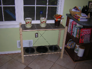 dog bowl stand