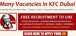 KFC Vacancy In Dubai And Sharjah || Apply Here