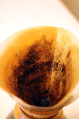 Paper filter after it was done with the extract.