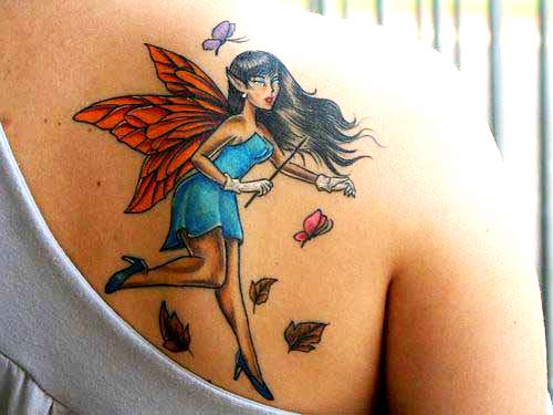 Tatuagem de Fadinha nas Costas