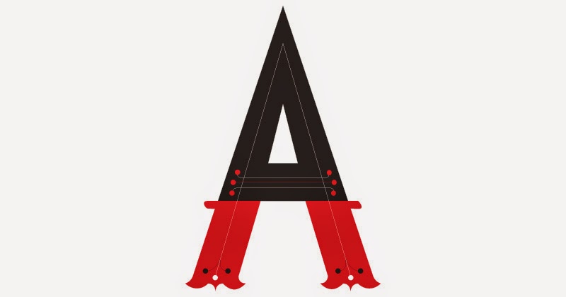 Handlettered "A"