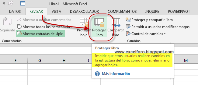 Resultado de imagen para proteger libros de excel 2013