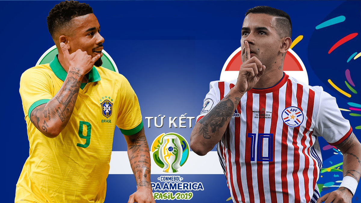Link trực tiếp Brazil vs Paraguay, 7h30 ngày 28/06 (Tứ kết Copa America 2019)
