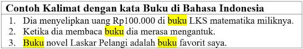 25 contoh kalimat dengan kata buku di bahasa Indonesia