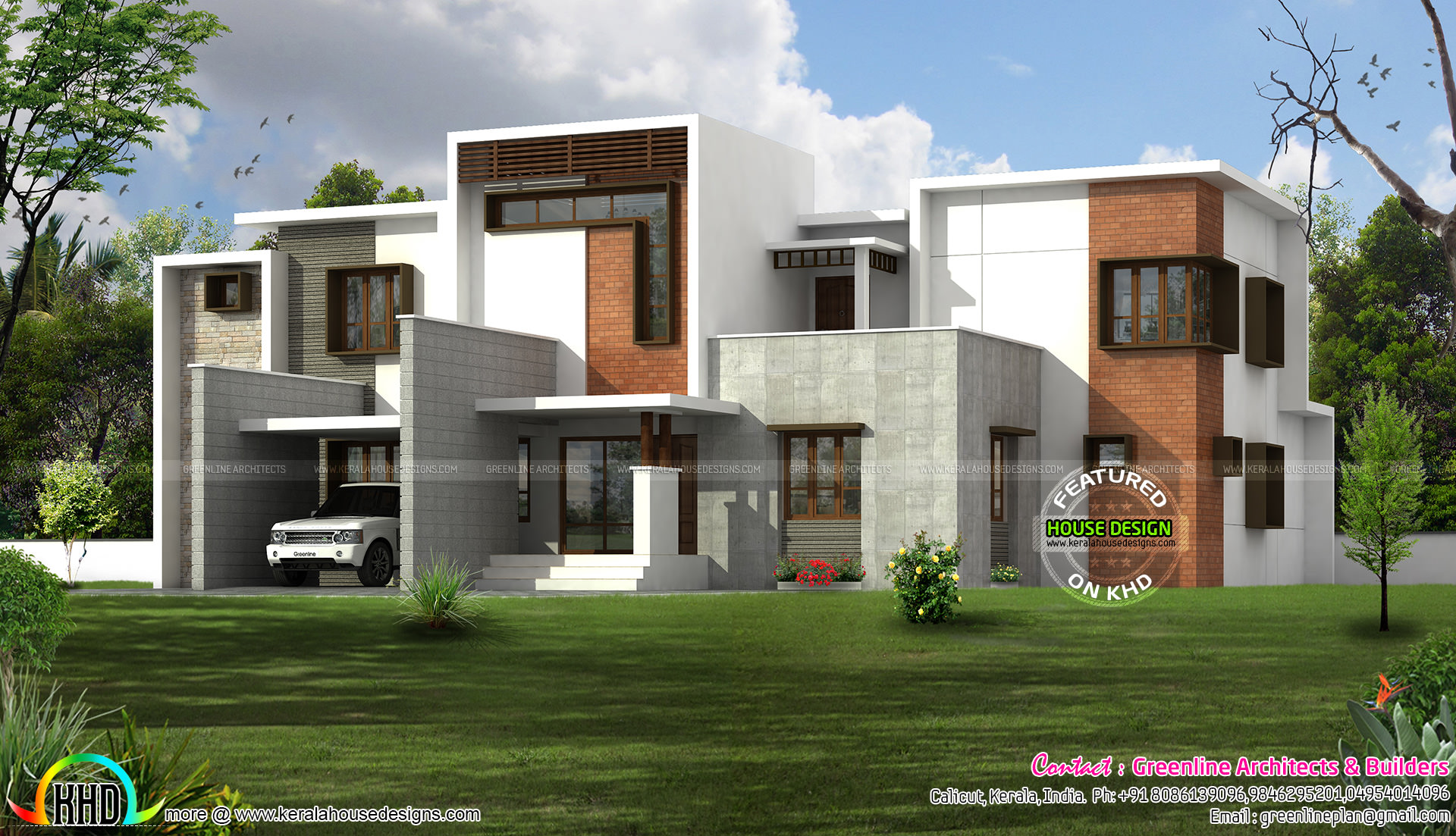  Box  type  home  in beautiful style  Kerala home  design  and 