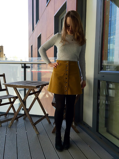 Diary of a Chain Stitcher: Honey Mustard Cotton Corduroy Rosari Mini Skirt from Pauline Alice