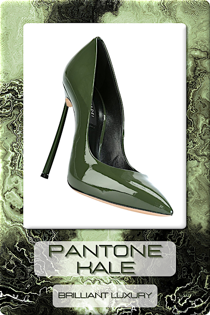 ♦Pantone Fashion Color Kale #pantone #shoes #bags #jewelry #green #brilliantluxury