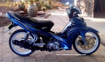 Modifikasi Jupiter Mx Biru Putih