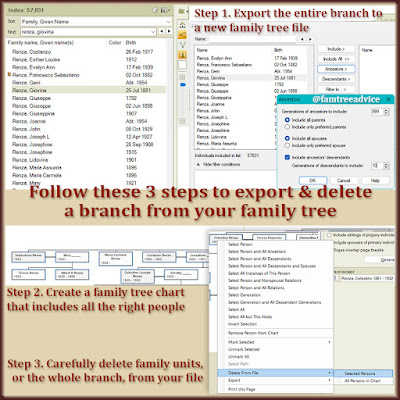 3 steps to help you safely preserve and delete an unwanted branch of your family tree.