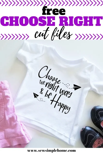 Enjoy this simple Choose the Right Way lds svg cut file for your Cricut, or Silhouette.