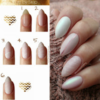  Manicure hybrydowy Cosmetics Zone PST2 Bright Lilac & 003 Intense White - rose quartz nails