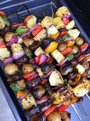 grilling, vegetables, kebabs, main dish, side dish, vegetarian