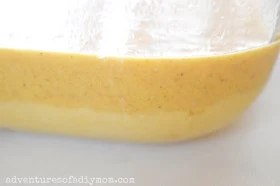 pumpkin gooey butter cake before baking