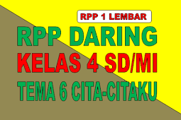 RPP 1 Lembar Kelas 4 Tema 6 Cita-citaku Terbaru Dan Lengkap