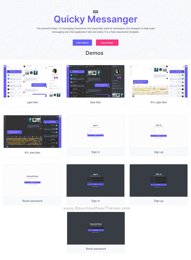 Messanging and Chat Template