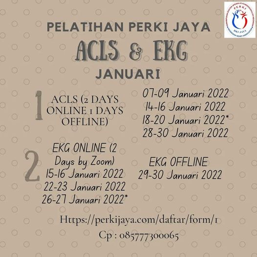 JADWAL EMERGENCY ECG COURSE 2022 PERKI JAYA (DKI JAKARTA)
