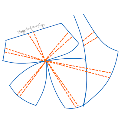 Diagram showing my version of this alteration, which darts out the wireline from the apex instead