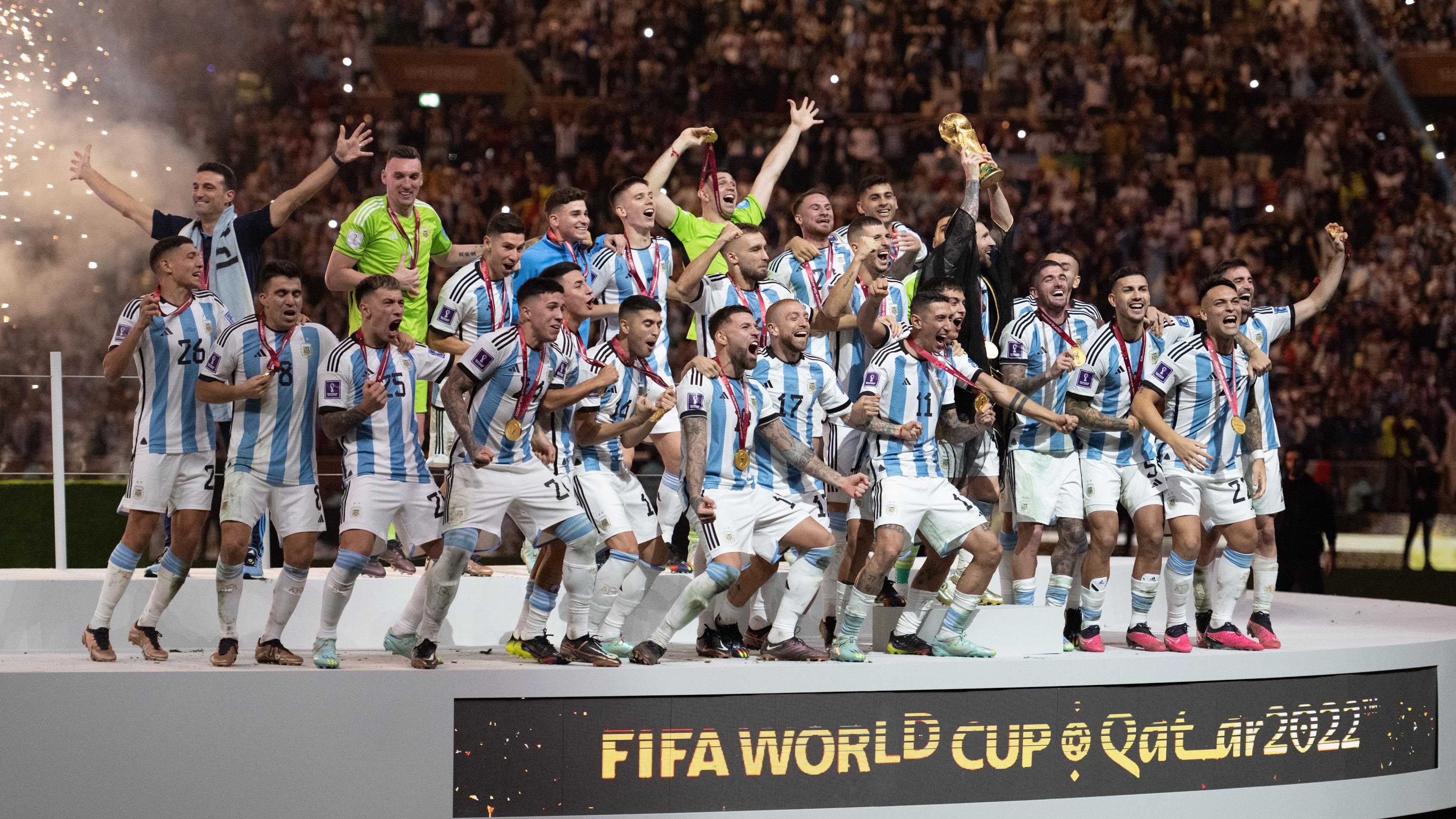 World Cup winners Argentina.