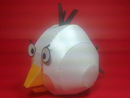 White Angry Birds Papercraft