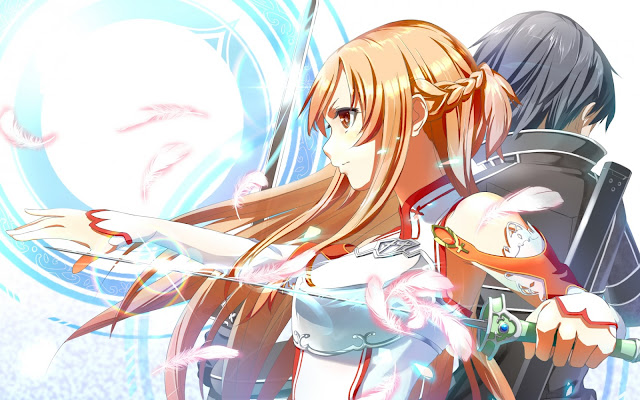   Sword Art Online | Asura | Kirito | Armor feather anime hd wallpaper desktop pc background 0015