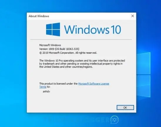 Download Windows 10 1909 Pro tối uu, mượt và ổn định [AIO ISO]