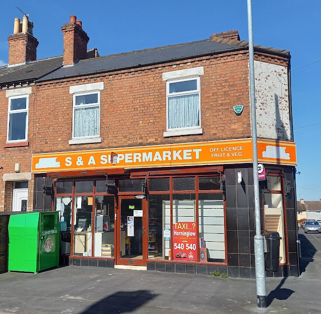 S & A Singh Happy Shopper Supermarket on Sydney Street in Burton-on-Trent (April 2023)