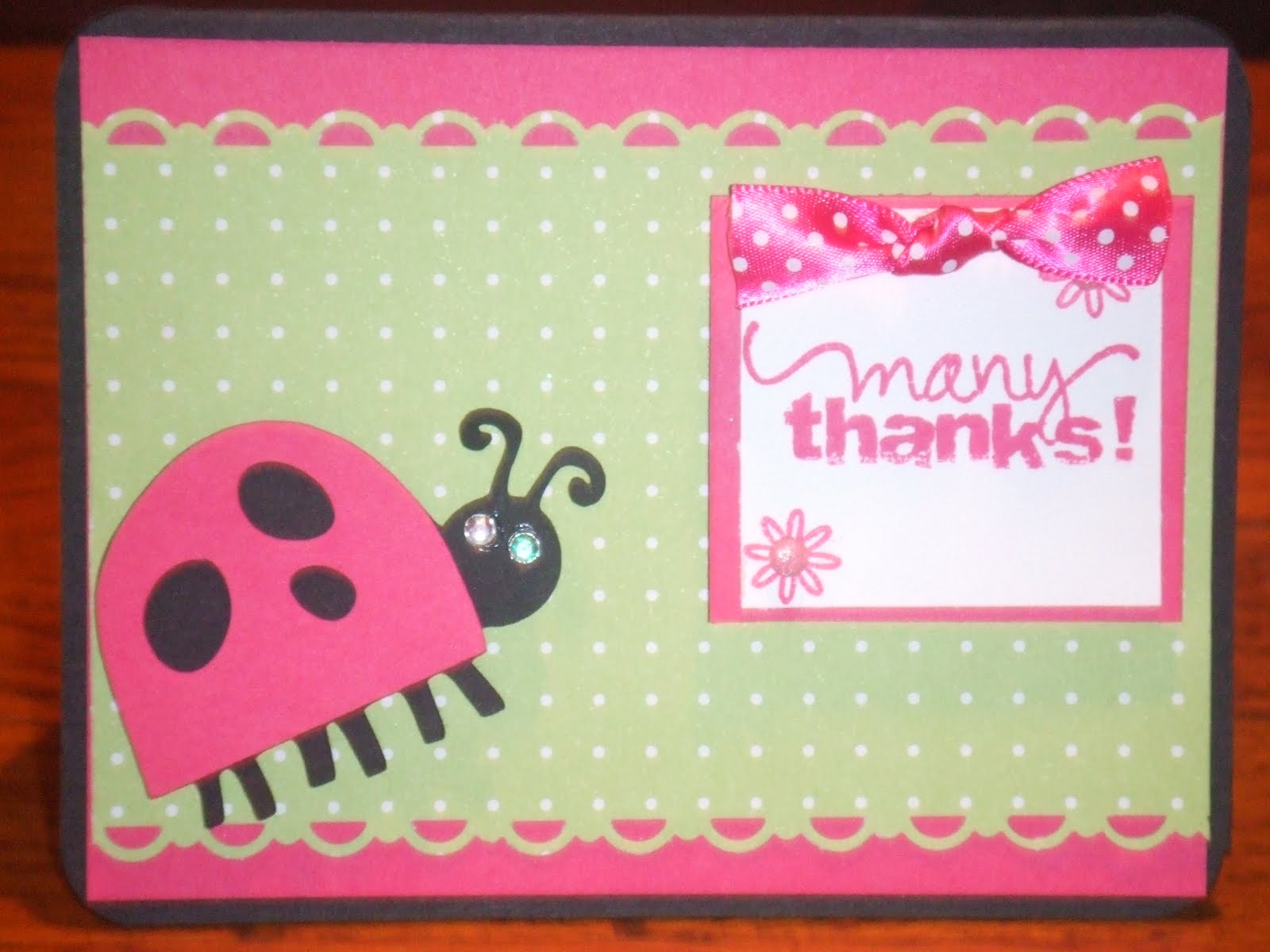 Scrappin_3rdeeschik♥: Many Thanks Card ♥PINK STAMPER CHALLENGE ...