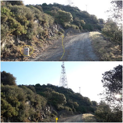 GR-7 Coll de la Teixeta a Arbolí, camí del Mas de la Potra en direcció al Parc Eòlic del Mas de la Potra