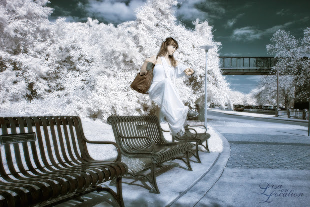 infrared, Canon 50D, levitation, waiting for the bus, bus stop, Lisa On Location Photography, New Braunfels, San Antonio, San Marcos, Austin