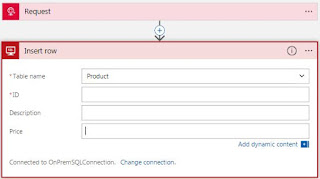 SQL Connector Insert row table