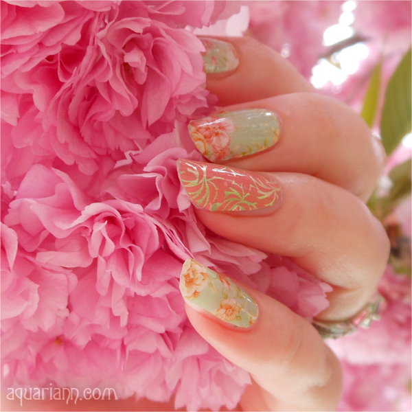 Pink Flower Nail Art