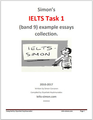 Simon's IELTS Task 1 (Band 9) Example Essays Collection 2010-2017