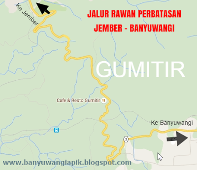 Jalur rawan di gunung Gumitir di perbatasan Jember-Banyuwangi.