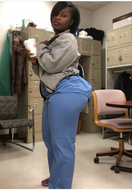  Oh my! Check out the curves on this nurse