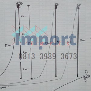 Grounding Stick 150kv  Stick 8 meter 4 Batang Stick